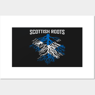 Scottish Roots with Scotland Flag Posters and Art